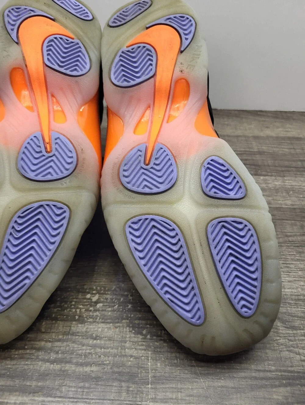 Nike Little Posite One GS Twilight Pulse Orange Black Shoes 644791-008 Size 6Y